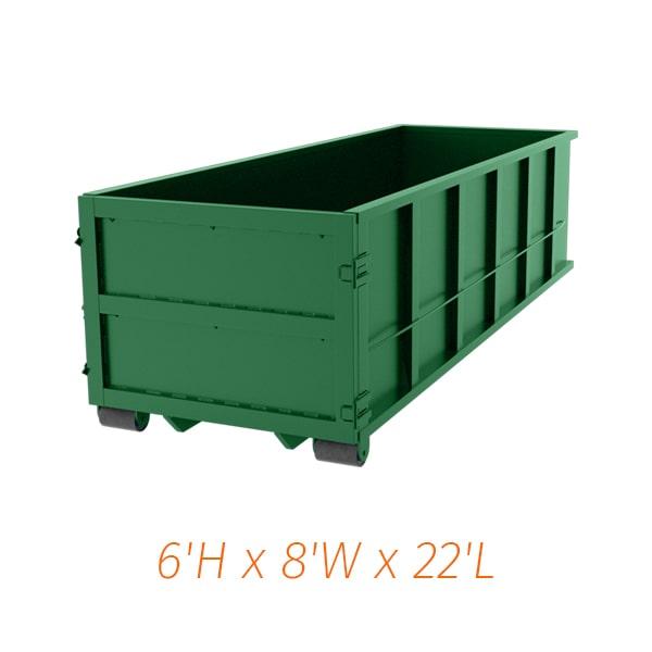 our pricing for thirty yard dumpsters is typically based on a flat fee, plus additional fees depending on location, rental period, and weight of the debris